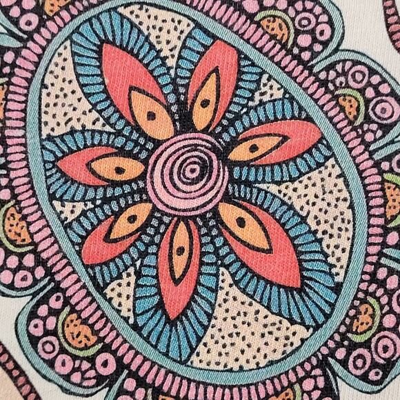 Western Skull Flower Art Shirt Medium 20x28 The-Mountain - Picture 8 of 14